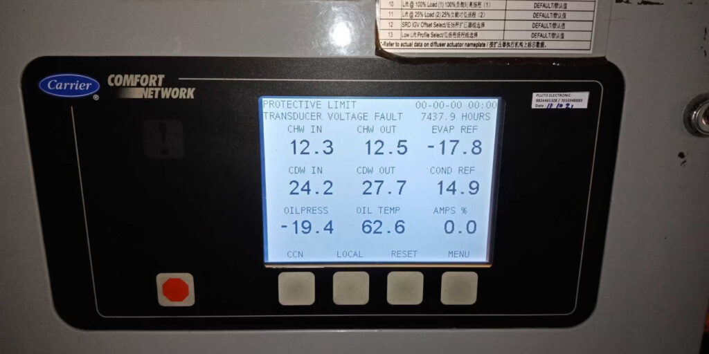 Carrier Chiller Comfort Network Display Module Maintenance works