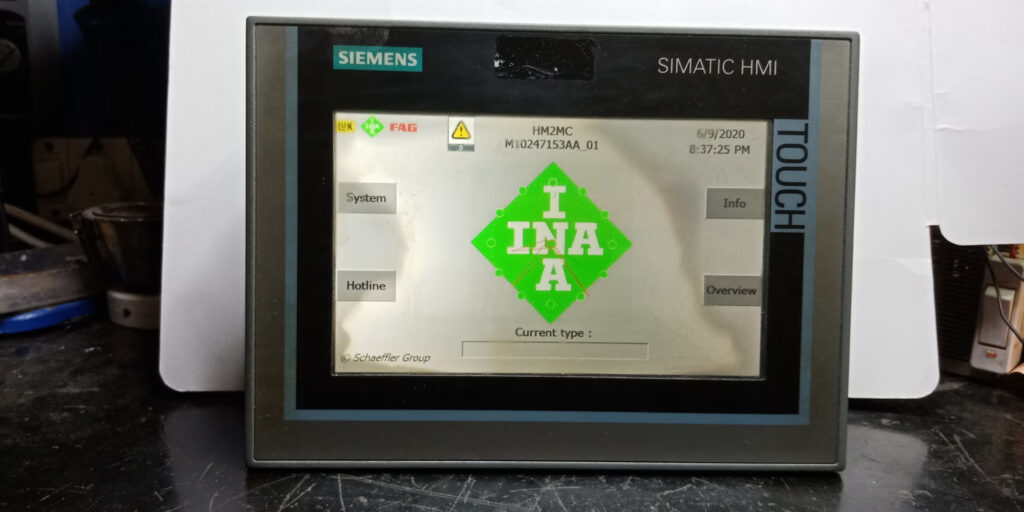 Siemens touch panel TP700 maintenance work