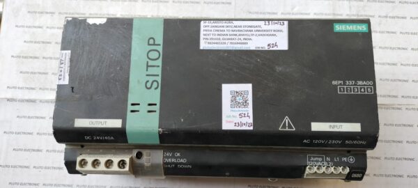 SIEMENS SITOP 6EP1 337-3BA00 24VDC, 40Amp Services